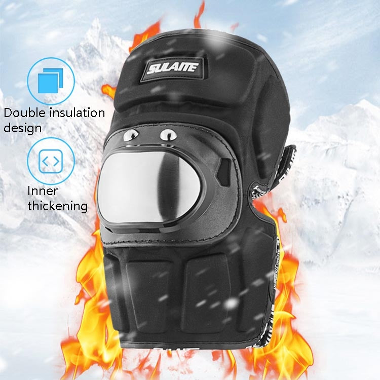 SULAITE Motorcyclist Stainless Steel  Windproof Shockproof Outdoor Sports Protective Gear Knee Pads+Elbow Pads - Protective Gear by SULAITE | Online Shopping South Africa | PMC Jewellery | Buy Now Pay Later Mobicred