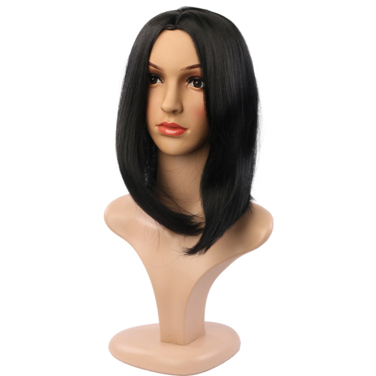 Ladies Short Hair Bobo Head Synthetic Hair Cover, Colour: Black - free shipping - PMC TechLife - Order now!