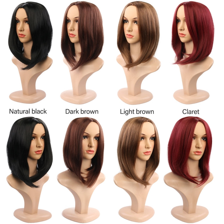 Ladies Short Hair Bobo Head Synthetic Hair Cover, Colour: Light Brown - free shipping - PMC TechLife - Order now!