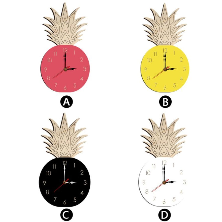 Fruit Personality Mute Wall Clock Acrylic Children Decoration Clock(B Yellow) - Wall Clock by PMc TechLife | Online Shopping South Africa | PMc TechLife | Buy Now Pay Later Mobicred