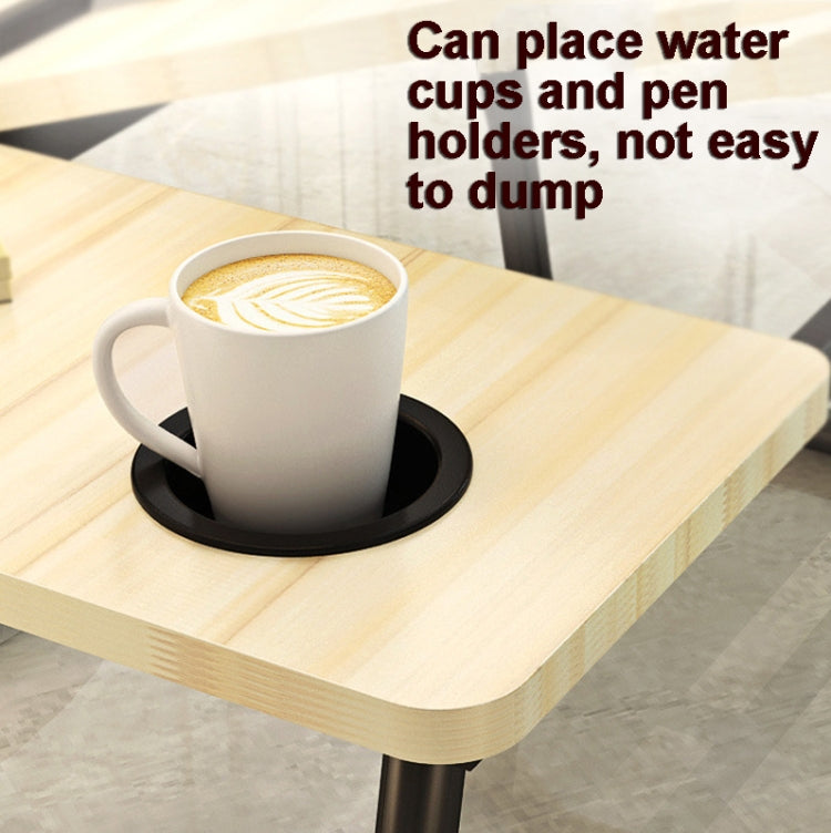 Bed Four-Speed Lifting Table Folding Laptop Desk  Adjustable Dormitory Lazy Table with Cup Holder, Size: 55x32x25cm(Aurora White) - free shipping - PMC Jewellery - Order now!