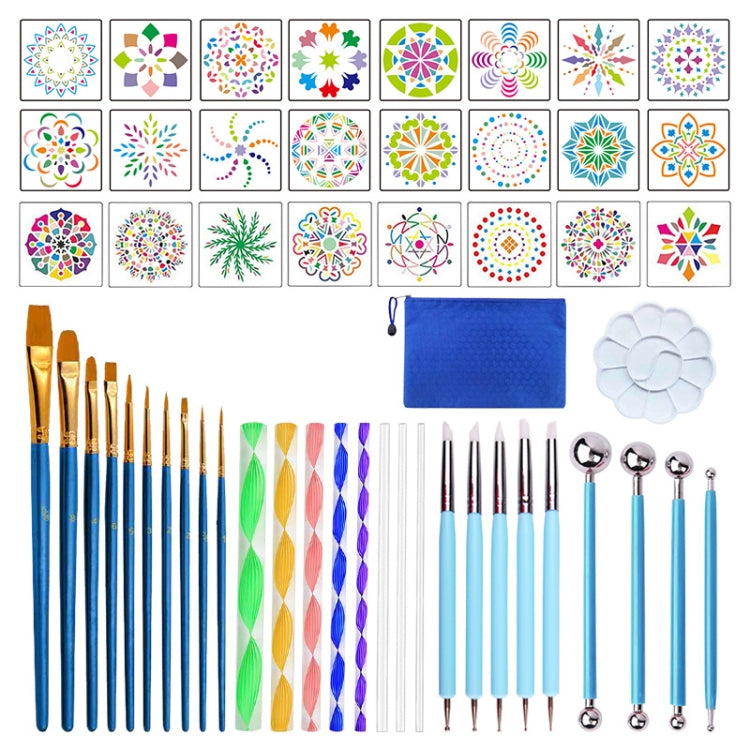 53 PCS Mandala Drawing Tool With Storage Bag - Art Supplies by PMC Jewellery | Online Shopping South Africa | PMC Jewellery