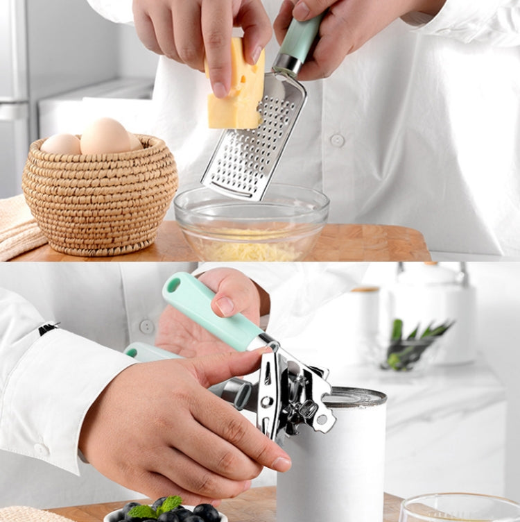 9 in 1 Plastic Handle Stainless Steel Kitchen Utensils Household Gadget Set(Cyan) - Gadgets by PMC TechLife | Online Shopping South Africa | PMC TechLife | Buy Now Pay Later Mobicred