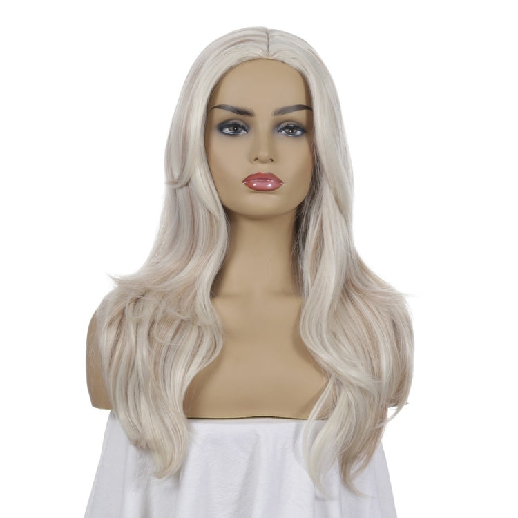 Women Mid-Point Mid-Length Curly Wig Chemical Fiber Headgear(Light Gold+Brown) - free shipping - PMC TechLife - Order now!