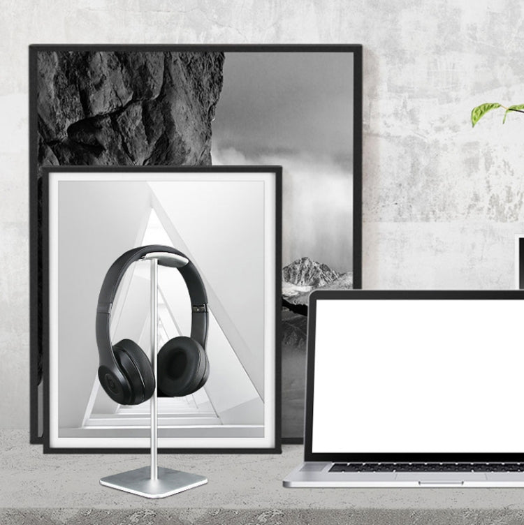 D6 Headset Aluminum Alloy Earphone Holder Internet Cafe Computer Headphone Hanger Display Shelf(Silver Gray) - Headset Stand by PMC TechLife | Online Shopping South Africa | PMC TechLife | Buy Now Pay Later Mobicred