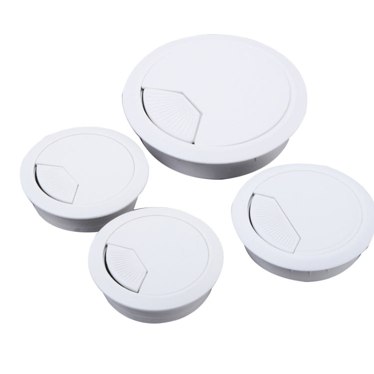 20 PCS ABS Plastic Round Cable Box Computer Desk Cable Hole Cover, Specification:  50mm (White) - Furniture Accessories by PMC Jewellery | Online Shopping South Africa | PMC Jewellery