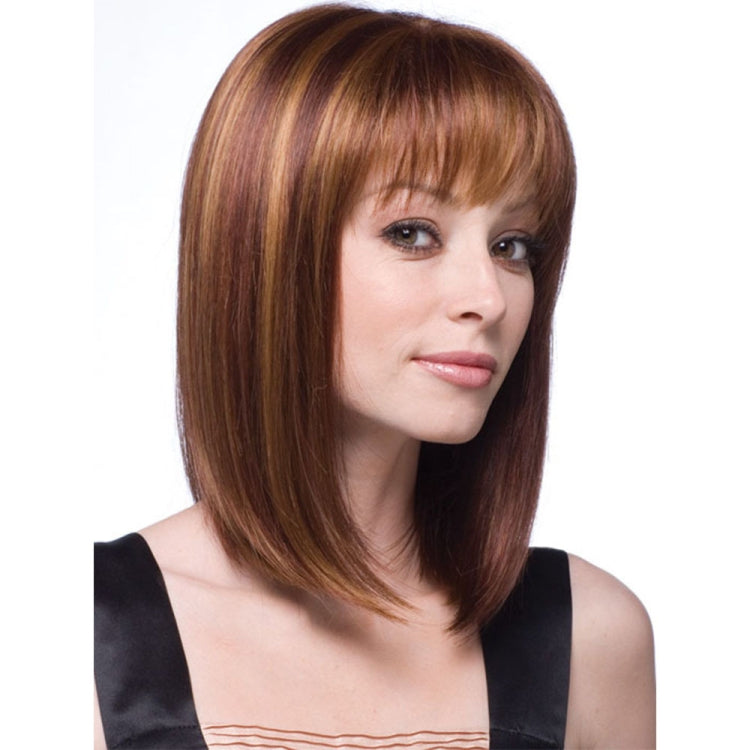 Women Medium Long Style Straight Hair Headgear(Light Gold) - free shipping - PMC TechLife - Order now!