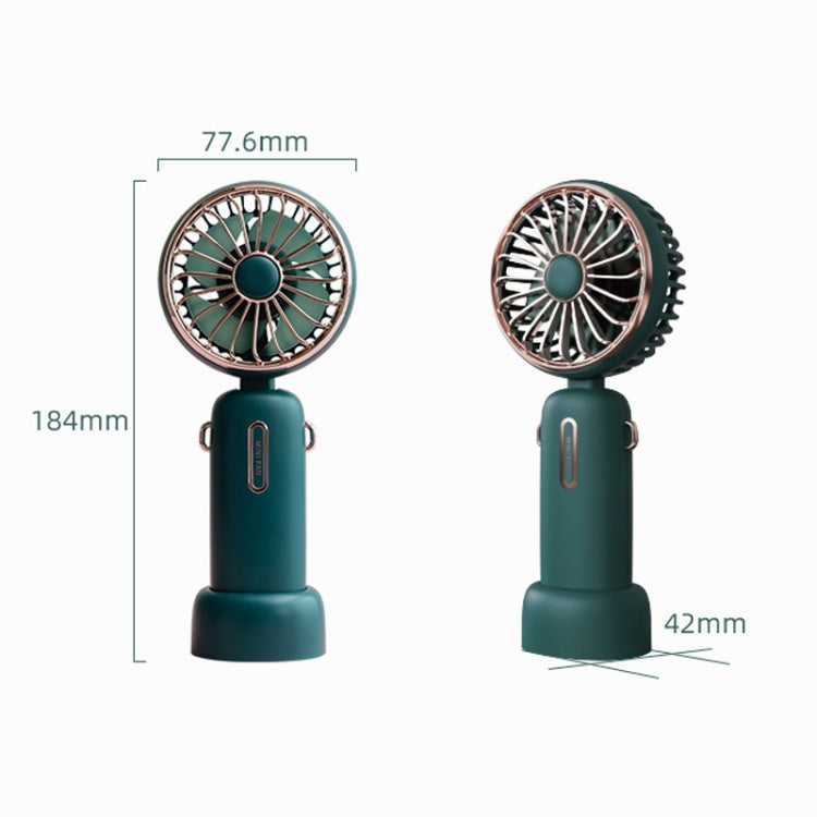 WT-F40 Household Outdoor Handheld Flip Fan Portable USB Retro Folding Desktop Fan(Pearl White) - Electric Fans by PMC Jewellery | Online Shopping South Africa | PMC Jewellery | Buy Now Pay Later Mobicred