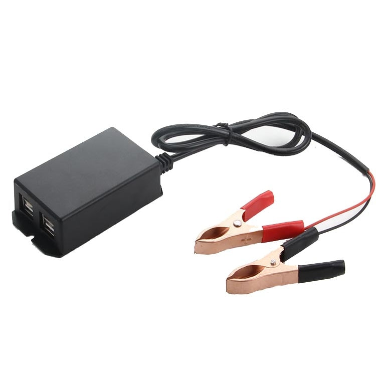 12/24V 4 USB Interface Motorcycle Car Mobile Phone Charger - Battery Charger by PMC Jewellery | Online Shopping South Africa | PMC Jewellery | Buy Now Pay Later Mobicred