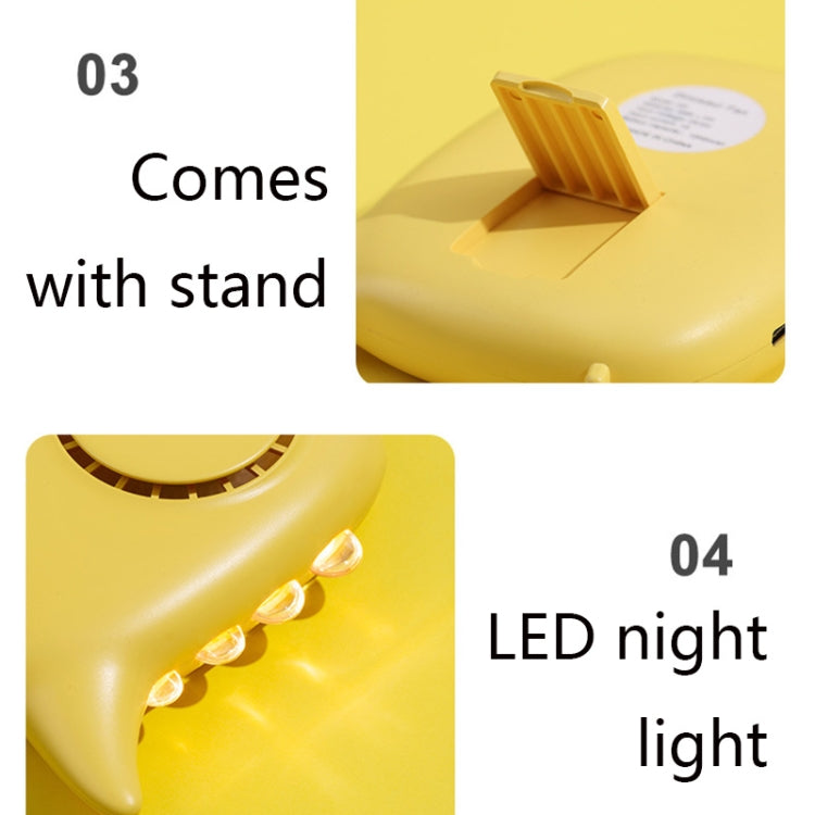 D2 Dinosaur Hanging Neck Fan Multifunctional USB Mini Desktop Handheld Outdoor Night Light Fan(Yellow) - Electric Fans by PMC Jewellery | Online Shopping South Africa | PMC Jewellery | Buy Now Pay Later Mobicred