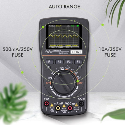 ET828 2 In 1 2 In 1 Oscilloscope Multimeter 2.4 Inch Color Screen Meter Digital Resistance Frequency Tester 1MHz 2.5Msps Meter - Digital Multimeter by PMC Jewellery | Online Shopping South Africa | PMC Jewellery | Buy Now Pay Later Mobicred