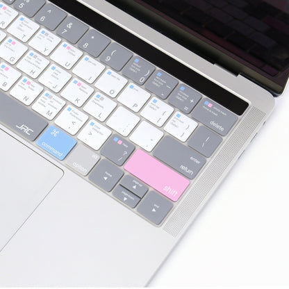 JRC English Version Colored Silicone Laptop Keyboard Protective Film For MacBook Pro 13.3 inch A1278(Soothing Color) - Keyboard Protector by JRC | Online Shopping South Africa | PMC Jewellery | Buy Now Pay Later Mobicred