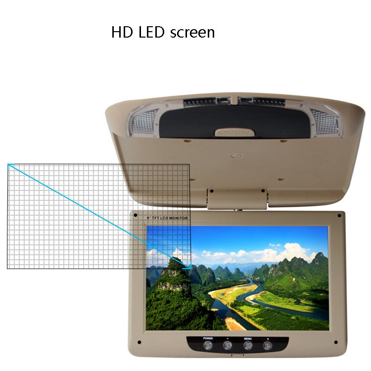9 Inch Car HD Car Reversing Display Car Ceiling Display(Gray) - Car Monitor by PMC TechLife | Online Shopping South Africa | PMC TechLife | Buy Now Pay Later Mobicred