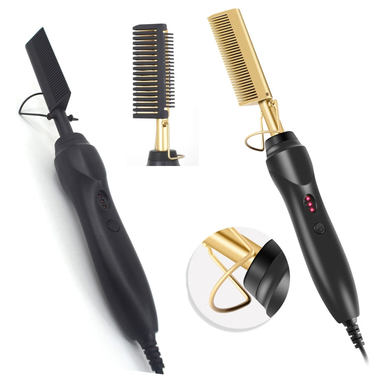 Multifunctional Comb Dry And Wet Dual-Use Curly Hair Straightening Stick Electric Perm Comb US Plug(Black) - free shipping - PMC TechLife - Order now!