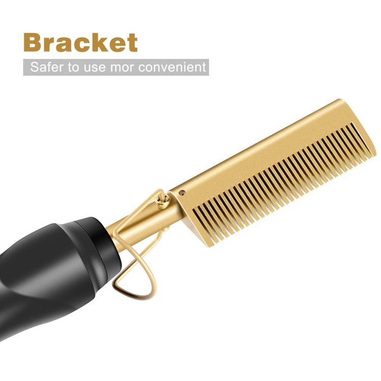 Multifunctional Comb Dry And Wet Dual-Use Curly Hair Straightening Stick Electric Perm Comb AU Plug(Golden) - free shipping - PMC TechLife - Order now!