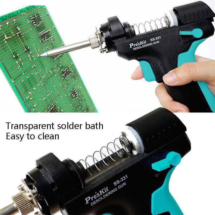 ProsKit SS-331H Electric Heat Tin Suction Device Fully Automatic Suction Pump Desoldering Machine - free shipping - PMC TechLife - Order now!