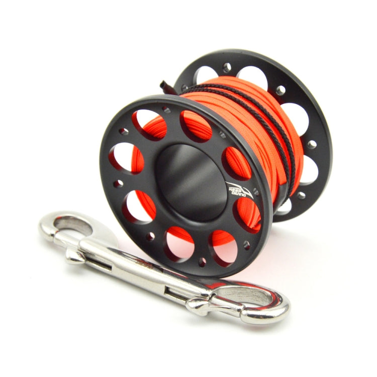 KEEP DIVING Aviation Sluminum Reel Double Hook Diving Buoy Rope Release Device, Color: 15m Black - Marine Accessories & Parts by KEEP DIVING | Online Shopping South Africa | PMC Jewellery | Buy Now Pay Later Mobicred