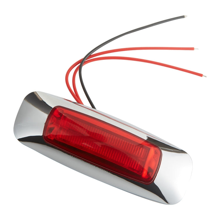 2 PCS 12/24V 8 LEDs Explosion Lightning Plating Edge Light Side Tail Light(Red) - Warning Lights by PMC TechLife | Online Shopping South Africa | PMC TechLife | Buy Now Pay Later Mobicred