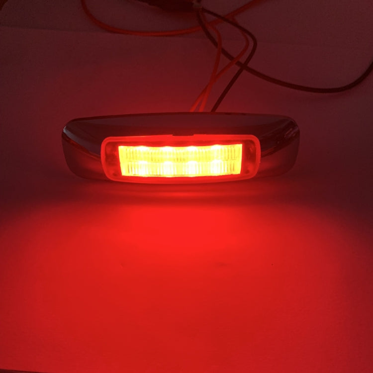2 PCS 12/24V 8 LEDs Explosion Lightning Plating Edge Light Side Tail Light(Red) - Warning Lights by PMC TechLife | Online Shopping South Africa | PMC TechLife | Buy Now Pay Later Mobicred