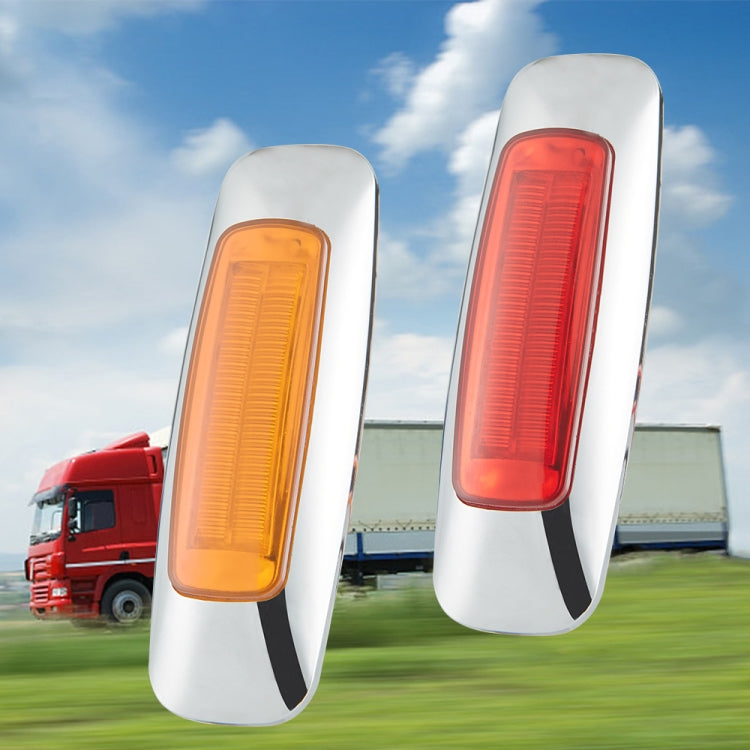 2 PCS 12/24V 8 LEDs Explosion Lightning Plating Edge Light Side Tail Light(Red) - Warning Lights by PMC TechLife | Online Shopping South Africa | PMC TechLife | Buy Now Pay Later Mobicred