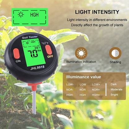 Five-In-One Soil Meter PH Humidity Temperature Photometry Detector PH Photometry Multifunctional Detector - PH & Moisture Meter by PMC Jewellery | Online Shopping South Africa | PMC Jewellery