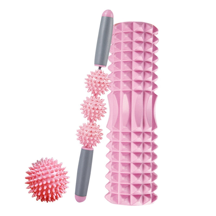 3 in 1 Eva Foam Roller Hollow Muscle Relaxation Roller Yoga Column Set, Length: 33cm (Pink Crescent) - free shipping - PMC TechLife - Order now!
