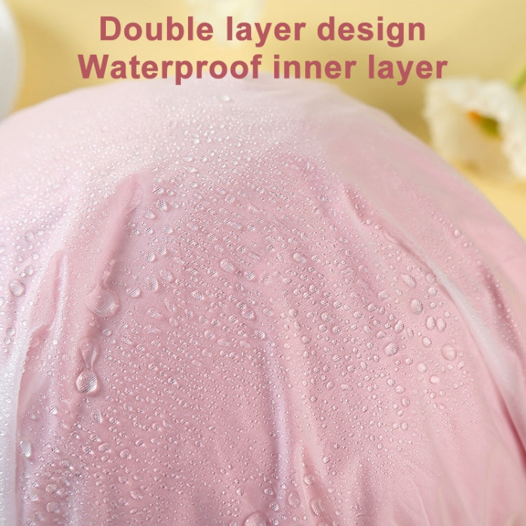 Lovely Thick Women Satin Colorful Double Waterproof Hair Cover Bathing Cap(Grey) - Bath Supplies by PMC TechLife | Online Shopping South Africa | PMC TechLife | Buy Now Pay Later Mobicred