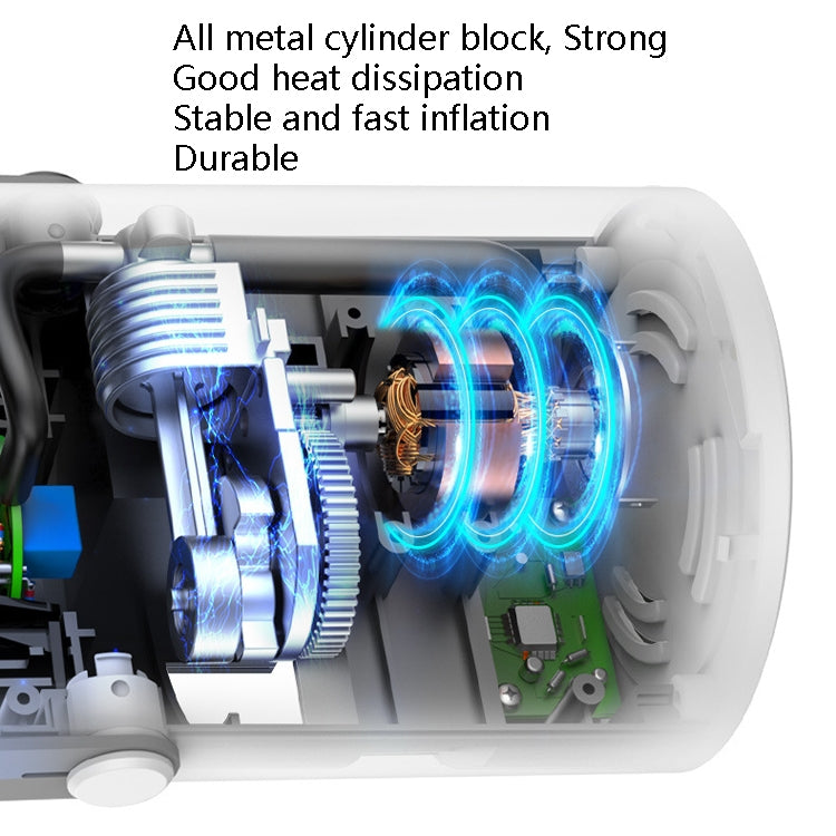 YANTU A05 Car Electric Mini Portable Tire Air Pump, Style: Wireless Digital Display White - Inflatable Pump by PMC Jewellery | Online Shopping South Africa | PMC Jewellery