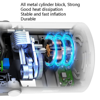YANTU A05 Car Electric Mini Portable Tire Air Pump, Style: Wireless Digital Display White - Inflatable Pump by PMC Jewellery | Online Shopping South Africa | PMC Jewellery