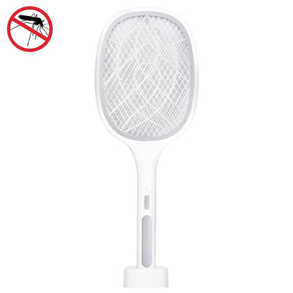 Electrical Mosquito Swatter Mosquito Killer Two-In-One USB Rechargeable Household Electrical Mosquito Swatter, Colour: LEDx6 Gray (Base Charging) - Fly Swatter by PMC Jewellery | Online Shopping South Africa | PMC Jewellery | Buy Now Pay Later Mobicred