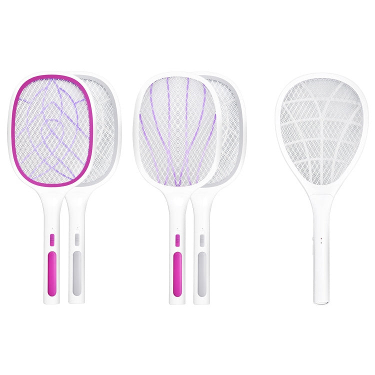 Electrical Mosquito Swatter Mosquito Killer Two-In-One USB Rechargeable Household Electrical Mosquito Swatter, Colour: LEDx6 Gray (Base Charging) - Fly Swatter by PMC Jewellery | Online Shopping South Africa | PMC Jewellery | Buy Now Pay Later Mobicred