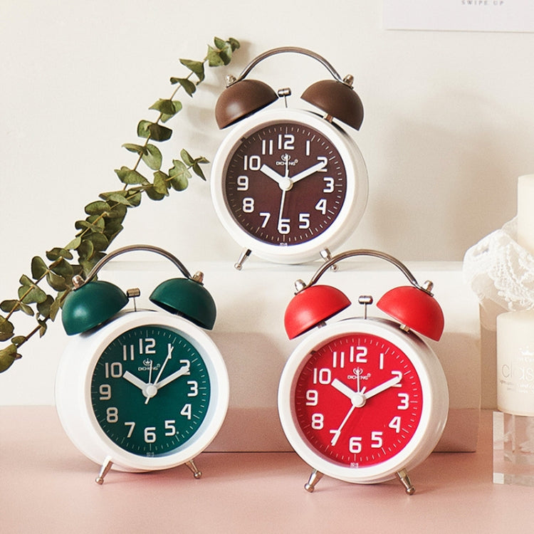 6016 Simple Bell Small Alarm Clock Students Learning Bedside Clock With Night Light(Red) - Alarm Clocks by PMc TechLife | Online Shopping South Africa | PMc TechLife | Buy Now Pay Later Mobicred