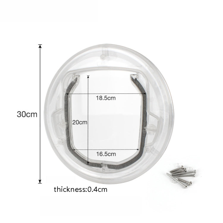 Pet Supplies PC Material Round Glass Door Cat Puppy Door Hole(Transparent) - Pet Screen Doors by PMC Jewellery | Online Shopping South Africa | PMC Jewellery