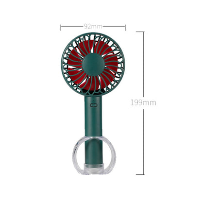 FS-H01 USB Portable Ultra-quiet Large Wind Hand-held Desktop Student Dormitory Household Mini Fan(Green) - Electric Fans by PMC Jewellery | Online Shopping South Africa | PMC Jewellery | Buy Now Pay Later Mobicred