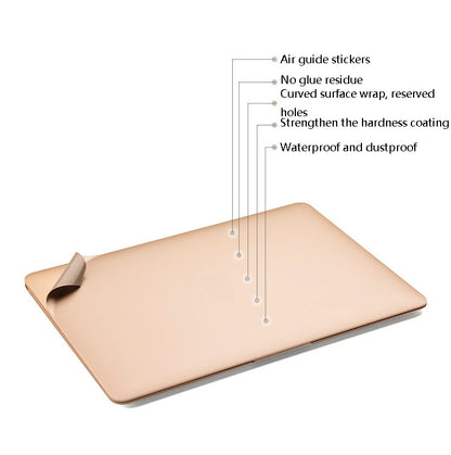 JRC Laptop Film Computer Top Shell Body Protection Sticker For MacBook Air 13.3 inch A1466 (2012 - 2017)(Champagne Gold) - Protector Sticker by JRC | Online Shopping South Africa | PMC Jewellery | Buy Now Pay Later Mobicred