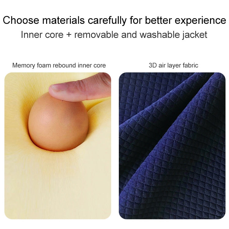 Lumbar Cushion Office Maternity Seat Cushion Car Lumbar Memory Foam Lumbar Pillow,Style: 3D (Blue) - Cushions & Pillows by PMC TechLife | Online Shopping South Africa | PMC TechLife | Buy Now Pay Later Mobicred