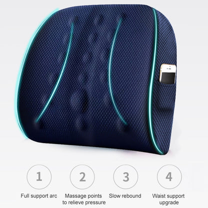 Lumbar Cushion Office Maternity Seat Cushion Car Lumbar Memory Foam Lumbar Pillow,Style: 3D (Blue) - Cushions & Pillows by PMC Jewellery | Online Shopping South Africa | PMC Jewellery | Buy Now Pay Later Mobicred