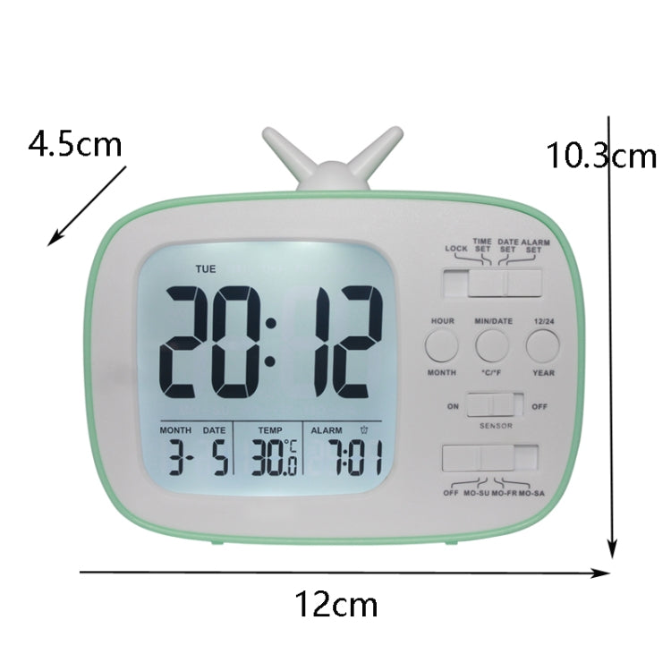 G179 Retro TV Alarm Clock Student Dormitory Bed Electronic Clock(Blue English Version) - Novelty Clock by PMc TechLife | Online Shopping South Africa | PMc TechLife | Buy Now Pay Later Mobicred