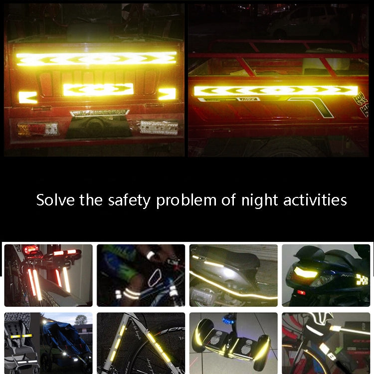 PVC Crystal Color Arrow Reflective Film Truck Honeycomb Guidelines Warning Tape Stickers 5cm x 25m(Yellow Black) - Reflective Material by PMc TechLife | Online Shopping South Africa | PMc TechLife | Buy Now Pay Later Mobicred