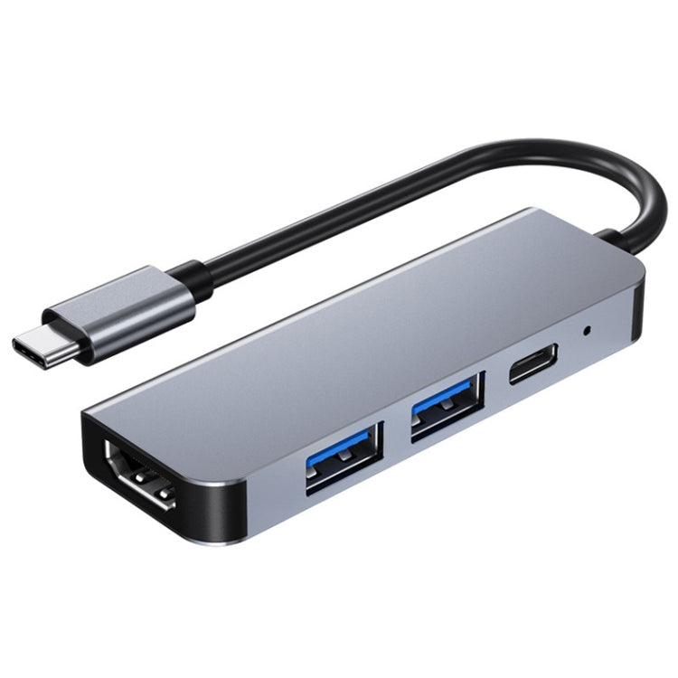 BYL-2011 4 In 1 USB-C / Type-C To 4K HDMI + USB 3.0 + USB 2.0 + PD USB-C / Type-C Charging Ports Multifunctional HUB Docking Station - USB HUB by PMC Jewellery | Online Shopping South Africa | PMC Jewellery | Buy Now Pay Later Mobicred