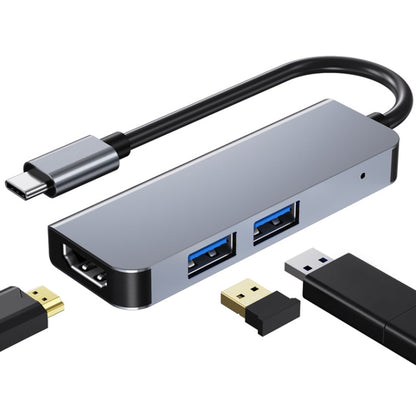 3 In 1 USB-C / Type-C To 4K HDMI + 2 USB 3.0 Ports Multifunctional HUB Docking Station - USB HUB by PMC Jewellery | Online Shopping South Africa | PMC Jewellery | Buy Now Pay Later Mobicred