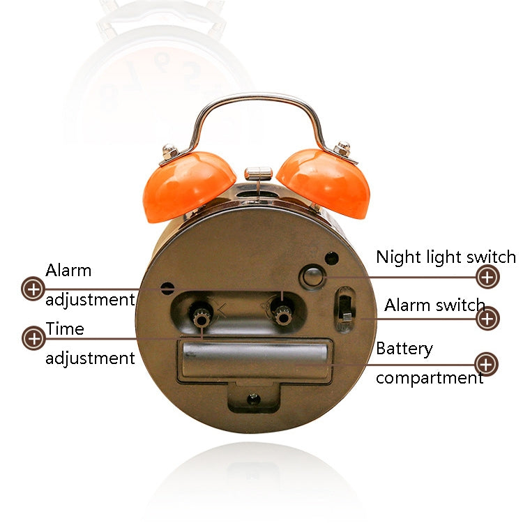 A32 Double Bell Alarm Clock Student Bedside Belt Alarm(Light Blue) - Alarm Clocks by PMc TechLife | Online Shopping South Africa | PMc TechLife | Buy Now Pay Later Mobicred