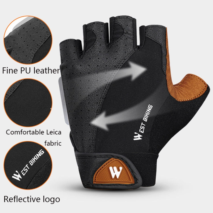 WEST BIKING YP0211196 Half-Finger Shock-Absorbing Anti-Skid Motorcycle Bike Gloves Riding Equipment, Size: S(Black Yellow) - Cycling Gloves by WEST BIKING | Online Shopping South Africa | PMC TechLife | Buy Now Pay Later Mobicred