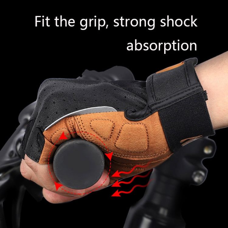 WEST BIKING YP0211196 Half-Finger Shock-Absorbing Anti-Skid Motorcycle Bike Gloves Riding Equipment, Size: M(Black Yellow) - free shipping - PMC TechLife - Order now!