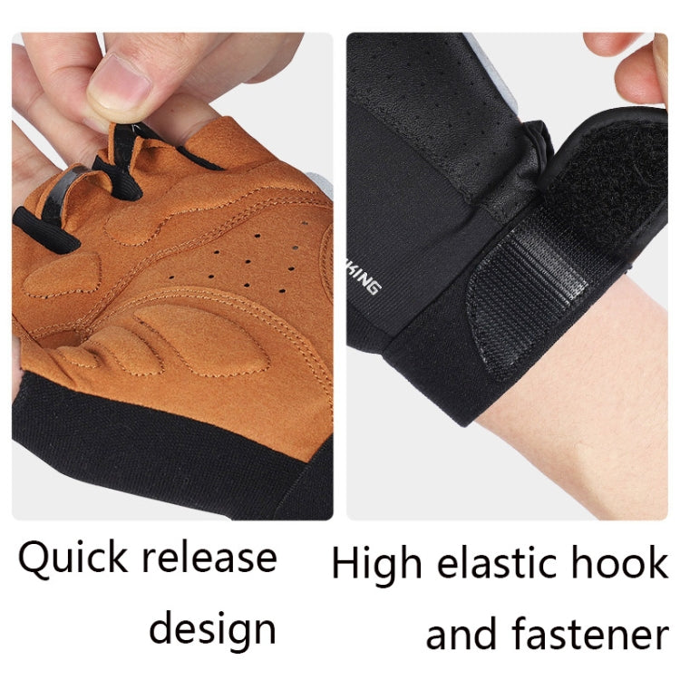 WEST BIKING YP0211196 Half-Finger Shock-Absorbing Anti-Skid Motorcycle Bike Gloves Riding Equipment, Size: L(Black Yellow) - free shipping - PMC TechLife - Order now!