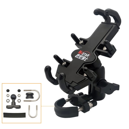 N-STAR NJN001 Motorcycle Bicycle Compatible Mobile Phone Bracket Aluminum Accessories Riding Equipment(With T Head) - Holders by N-STAR | Online Shopping South Africa | PMC Jewellery | Buy Now Pay Later Mobicred