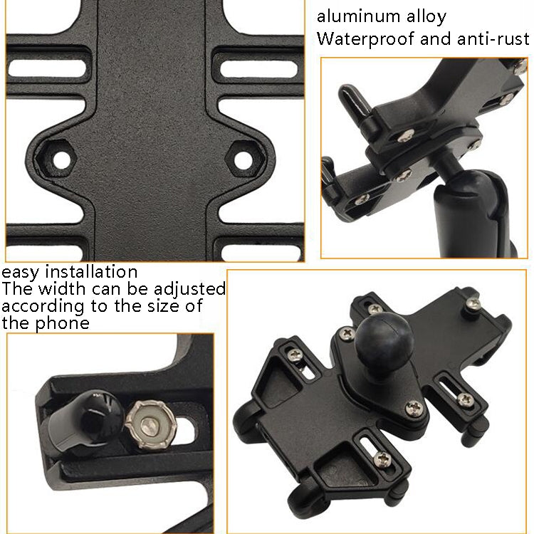 N-STAR NJN001 Motorcycle Bicycle Compatible Mobile Phone Bracket Aluminum Accessories Riding Equipment(With T Head) - Holders by N-STAR | Online Shopping South Africa | PMC Jewellery | Buy Now Pay Later Mobicred