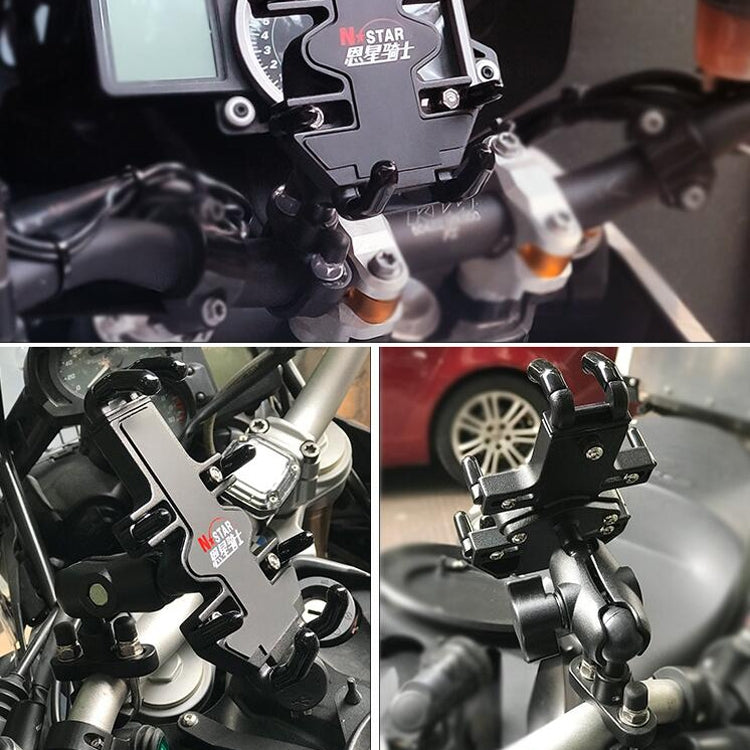 N-STAR NJN001 Motorcycle Bicycle Compatible Mobile Phone Bracket Aluminum Accessories Riding Equipment(With Expansion Head) - free shipping - PMC TechLife - Order now!