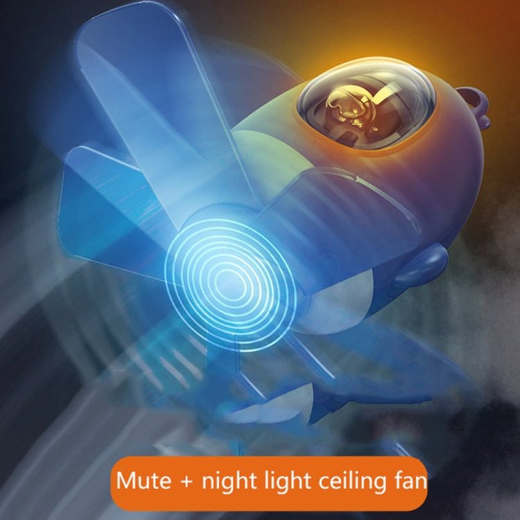 MF023 Airplane Night Light Ceiling Fan Household USB Remote Control Fan(White) - Electric Fans by PMC Jewellery | Online Shopping South Africa | PMC Jewellery | Buy Now Pay Later Mobicred