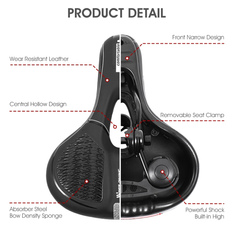 WESTBIKING Mountain Road  Bike Reflective Seat Cushion Soft Comfortable Seat Equipment Accessories, Colour: Sporty - free shipping - PMc TechLife - Order now!